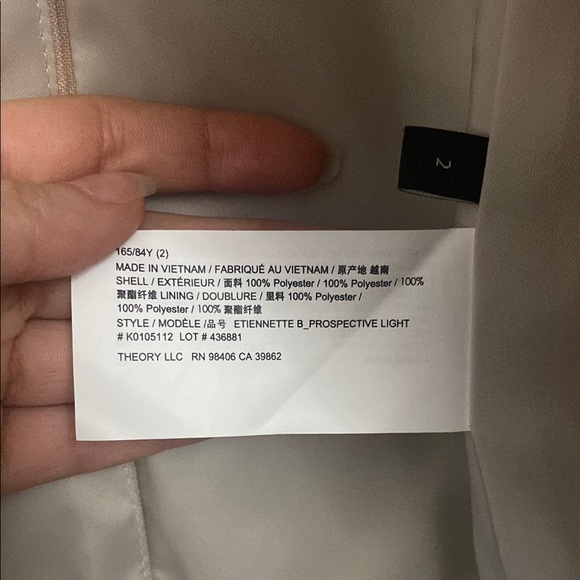 NWOT Theory Good Wool Etiennette Blazer - Picture 6 of 6